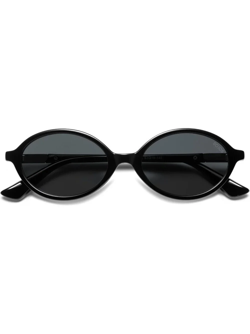 SOJOS Women's Black Grey Polarized Retro Oval Sunglasses Vintage Trendy Designer